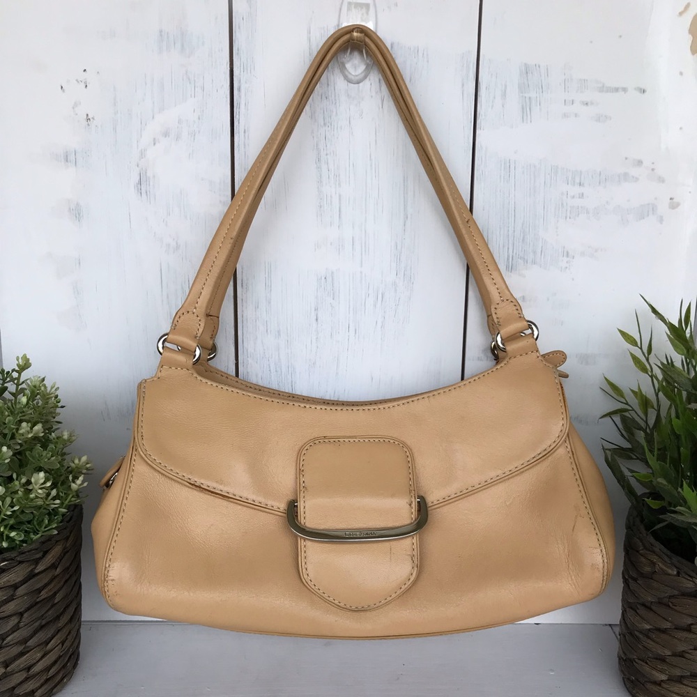 Cole Haan Vintage tan leather satchel handbag